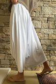 Oscar Asymmetric Hareem Skirt Pant White